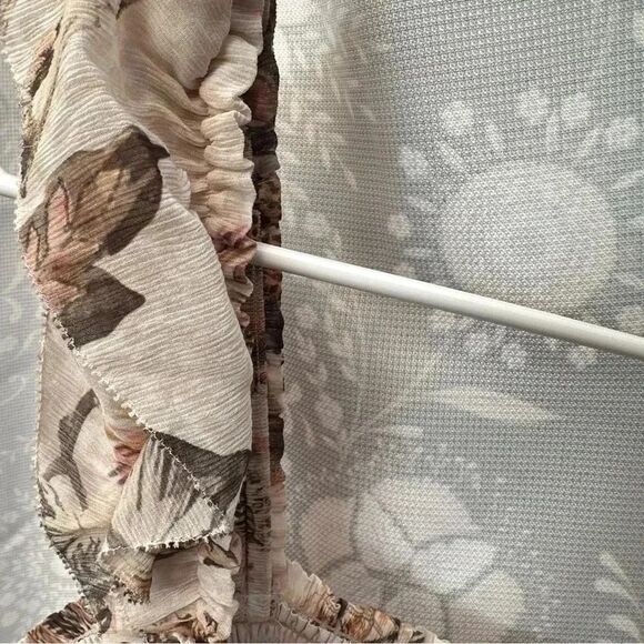 All Saints Floral Maxi Dress - Cream and Brown - Picture 6 of 9